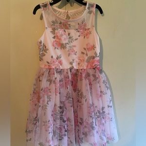 Girls Pink floral dress